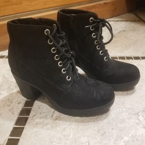 Btw biker heeled boots EUC